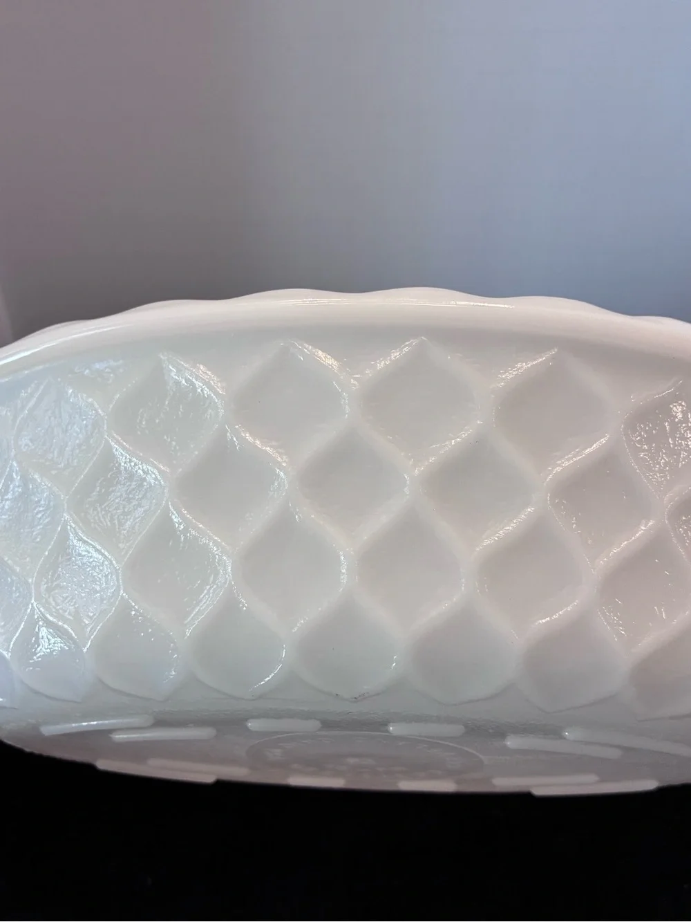 Vintage (1950’s60’s) EO Brody milk glass oval dish
